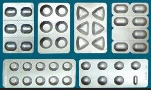 Pill Tablet Blister Packaging Machine , 8KW Capsule Packing Machine