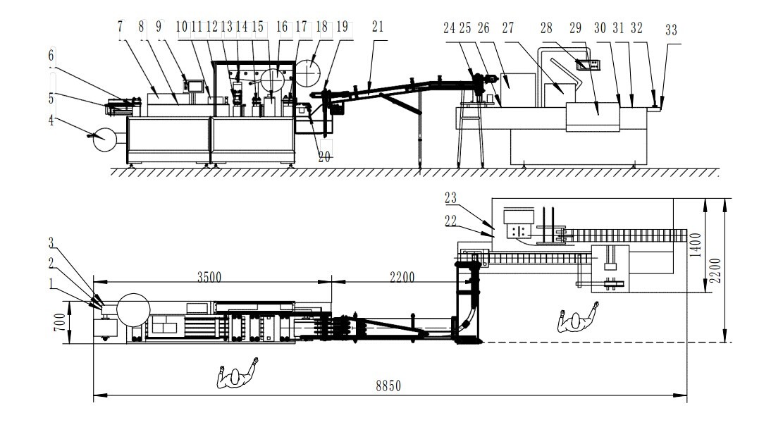 DKZ-250A Aluminum Plastic Blister Carton Packaging Machine Line  380/220V 50HZ
